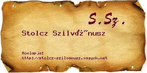 Stolcz Szilvánusz névjegykártya